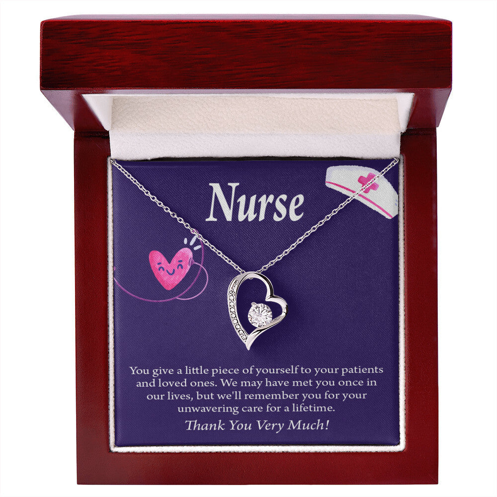 Remarkable Nurse Healthcare Medical Worker Nurse Appreciation Gift Forever Necklace w Message Card-Express Your Love Gifts