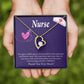 Remarkable Nurse Healthcare Medical Worker Nurse Appreciation Gift Forever Necklace w Message Card-Express Your Love Gifts