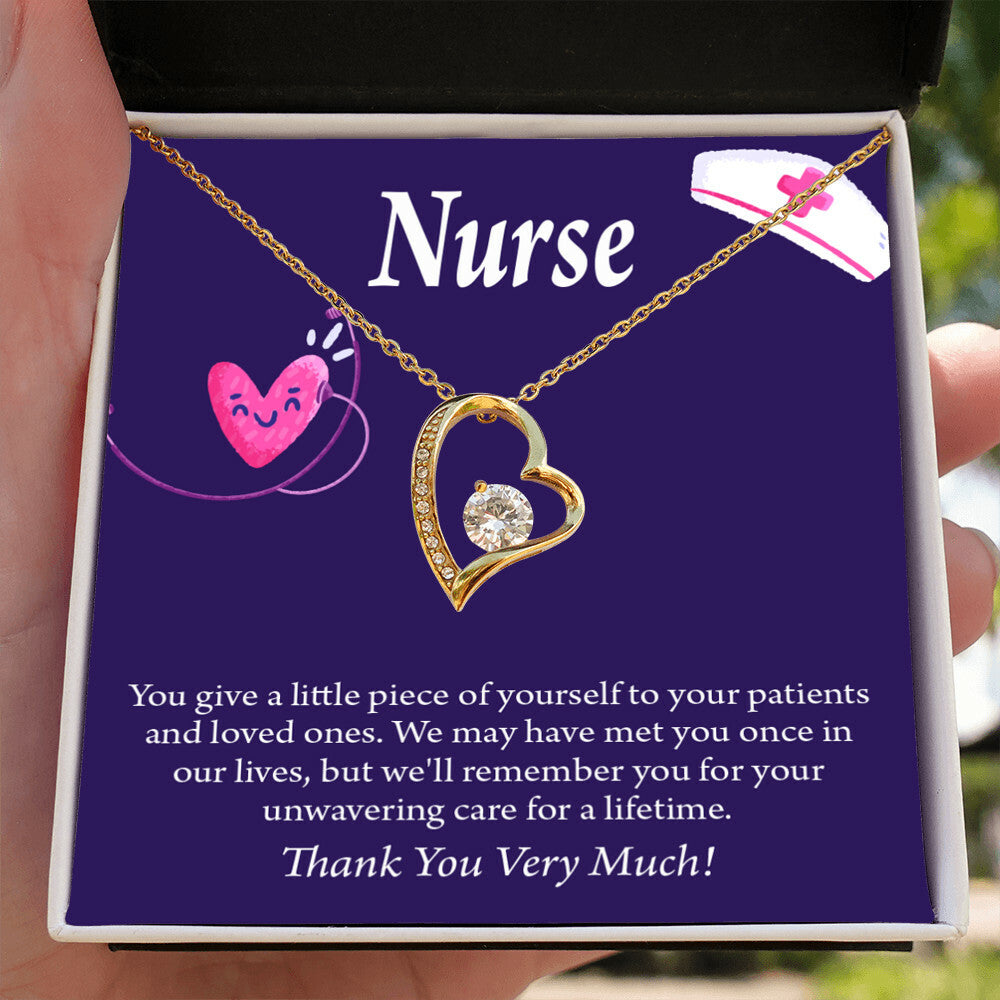 Remarkable Nurse Healthcare Medical Worker Nurse Appreciation Gift Forever Necklace w Message Card-Express Your Love Gifts