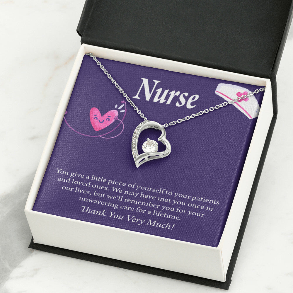 Remarkable Nurse Healthcare Medical Worker Nurse Appreciation Gift Forever Necklace w Message Card-Express Your Love Gifts