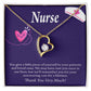 Remarkable Nurse Healthcare Medical Worker Nurse Appreciation Gift Forever Necklace w Message Card-Express Your Love Gifts