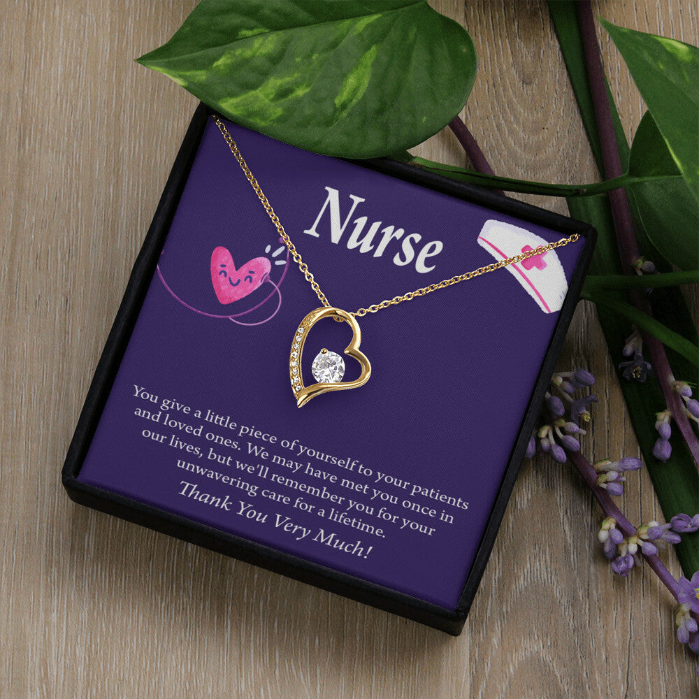 Remarkable Nurse Healthcare Medical Worker Nurse Appreciation Gift Forever Necklace w Message Card-Express Your Love Gifts