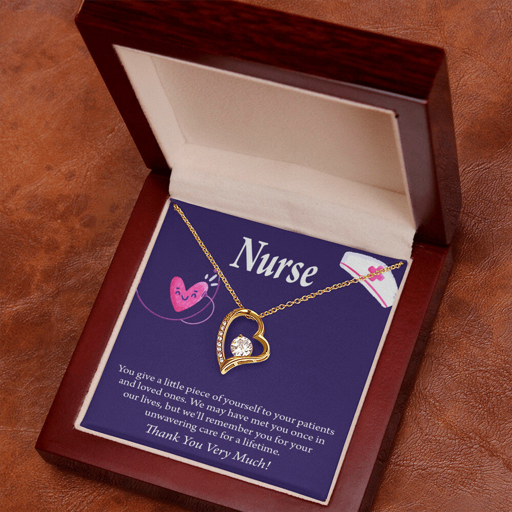 Remarkable Nurse Healthcare Medical Worker Nurse Appreciation Gift Forever Necklace w Message Card-Express Your Love Gifts