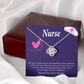 Remarkable Nurse Healthcare Medical Worker Nurse Appreciation Gift Infinity Knot Necklace Message Card-Express Your Love Gifts