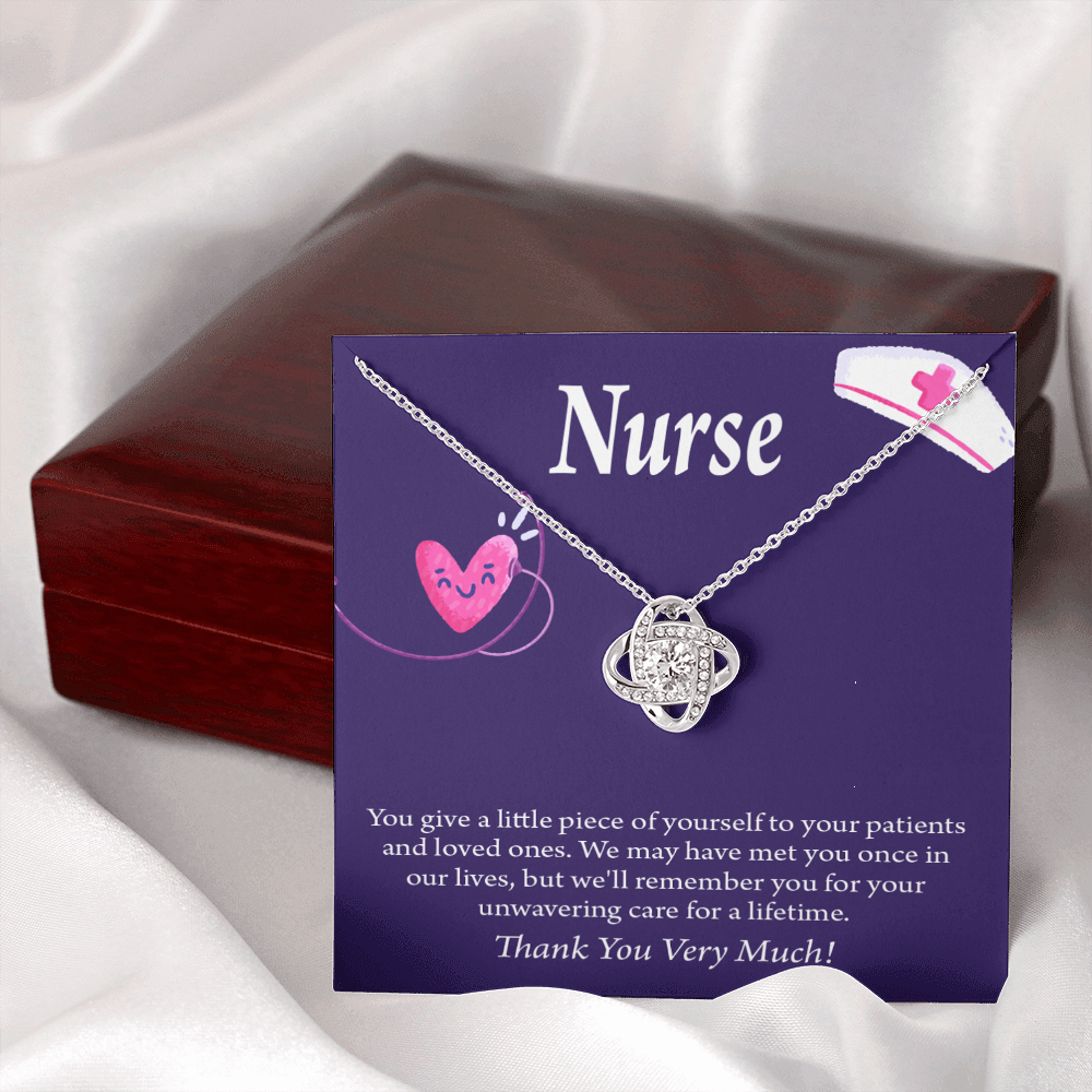 Remarkable Nurse Healthcare Medical Worker Nurse Appreciation Gift Infinity Knot Necklace Message Card-Express Your Love Gifts