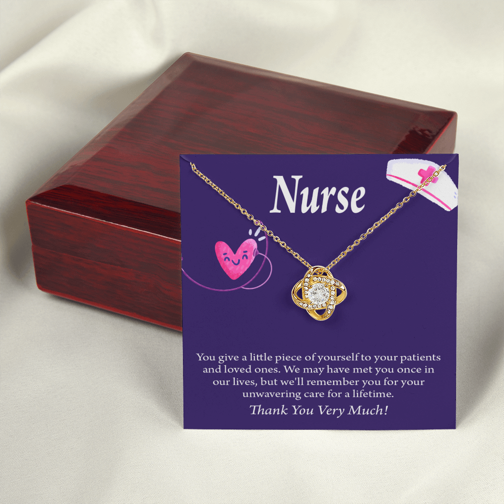 Remarkable Nurse Healthcare Medical Worker Nurse Appreciation Gift Infinity Knot Necklace Message Card-Express Your Love Gifts