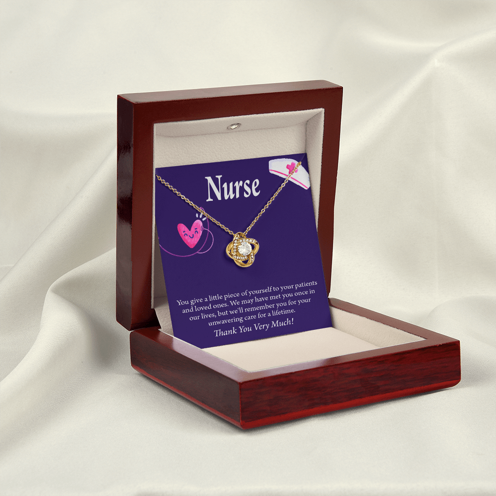Remarkable Nurse Healthcare Medical Worker Nurse Appreciation Gift Infinity Knot Necklace Message Card-Express Your Love Gifts
