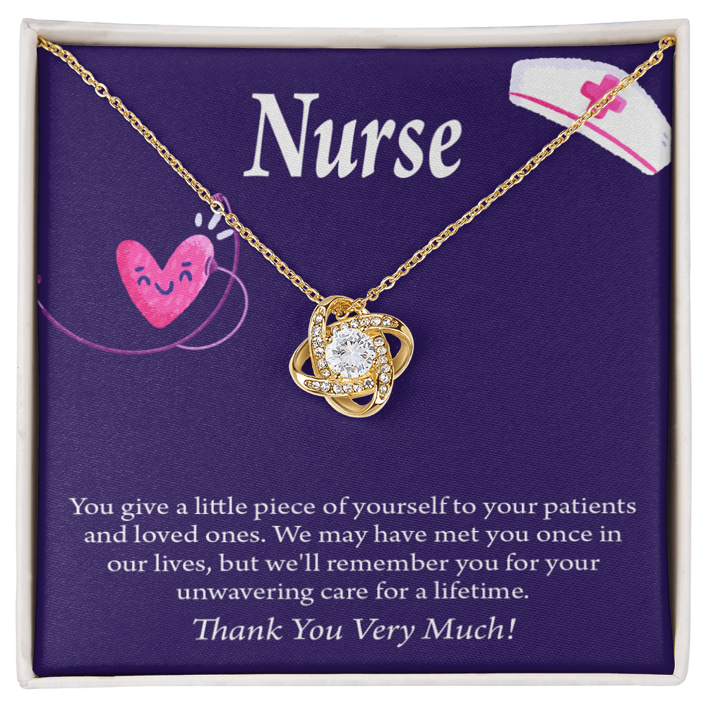 Remarkable Nurse Healthcare Medical Worker Nurse Appreciation Gift Infinity Knot Necklace Message Card-Express Your Love Gifts