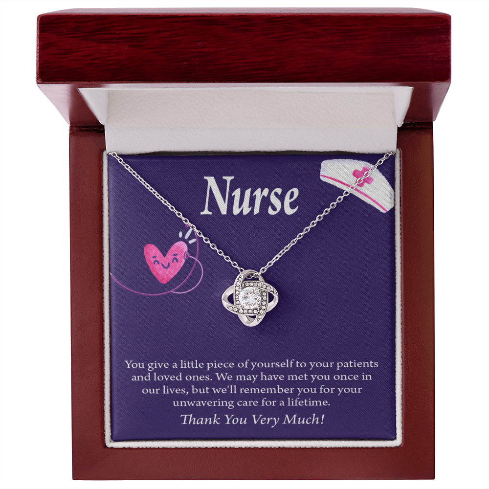 Remarkable Nurse Healthcare Medical Worker Nurse Appreciation Gift Infinity Knot Necklace Message Card-Express Your Love Gifts