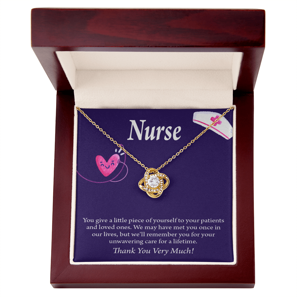 Remarkable Nurse Healthcare Medical Worker Nurse Appreciation Gift Infinity Knot Necklace Message Card-Express Your Love Gifts