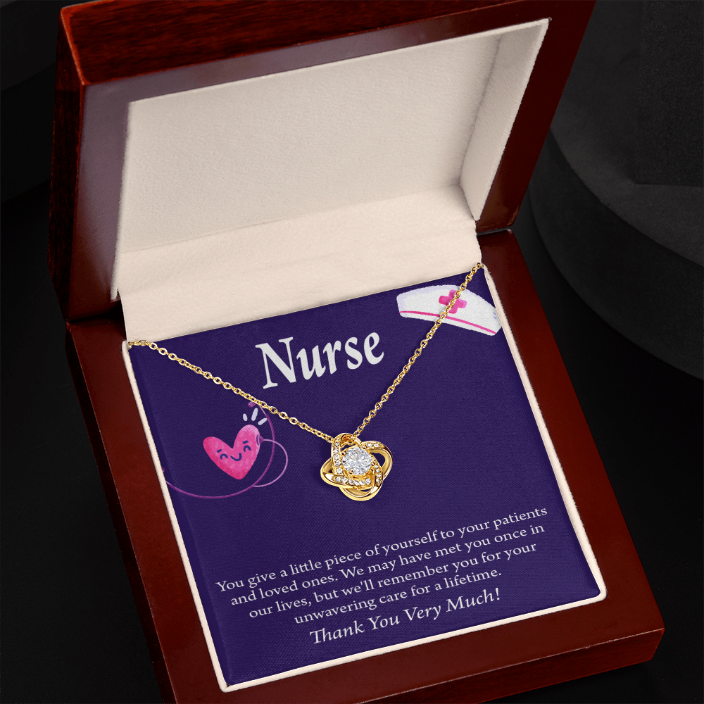 Remarkable Nurse Healthcare Medical Worker Nurse Appreciation Gift Infinity Knot Necklace Message Card-Express Your Love Gifts