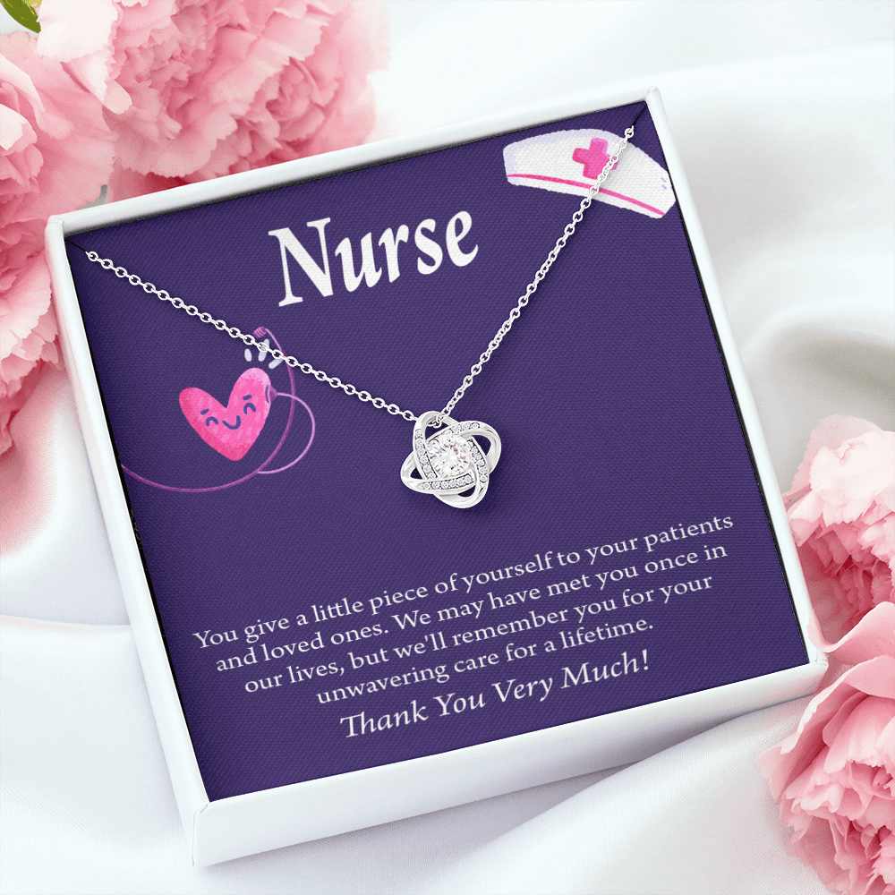 Remarkable Nurse Healthcare Medical Worker Nurse Appreciation Gift Infinity Knot Necklace Message Card-Express Your Love Gifts
