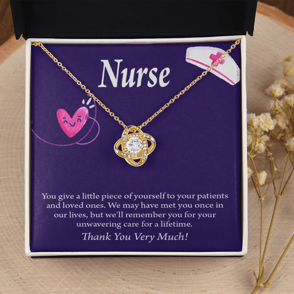 Remarkable Nurse Healthcare Medical Worker Nurse Appreciation Gift Infinity Knot Necklace Message Card-Express Your Love Gifts