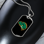 Reptile Necklace Green Reptile Lizard Necklace Stainless Steel or 18k Gold Dog Tag 24" Chain-Express Your Love Gifts
