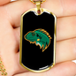 Reptile Necklace Green Reptile Lizard Necklace Stainless Steel or 18k Gold Dog Tag 24" Chain-Express Your Love Gifts