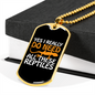 Reptile Necklace I Need These Reptiles Necklace Stainless Steel or 18k Gold Dog Tag 24" Chain-Express Your Love Gifts