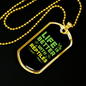 Reptile Necklace Life Is Better With Reptiles Green Necklace Stainless Steel or 18k Gold Dog Tag 24" Chain-Express Your Love Gifts