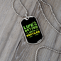 Reptile Necklace Life Is Better With Reptiles Green Necklace Stainless Steel or 18k Gold Dog Tag 24" Chain-Express Your Love Gifts