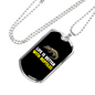 Reptile Necklace Life Is Better With Reptiles Necklace Stainless Steel or 18k Gold Dog Tag 24" Chain-Express Your Love Gifts