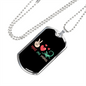 Reptile Necklace Peace With Lizards Necklace Stainless Steel or 18k Gold Dog Tag 24" Chain-Express Your Love Gifts