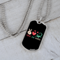 Reptile Necklace Peace With Lizards Necklace Stainless Steel or 18k Gold Dog Tag 24" Chain-Express Your Love Gifts