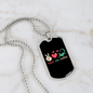 Reptile Necklace Peace With Lizards Necklace Stainless Steel or 18k Gold Dog Tag 24" Chain-Express Your Love Gifts