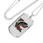 Reptile Necklace Pillow Snake Necklace Stainless Steel or 18k Gold Dog Tag 24" Chain-Express Your Love Gifts
