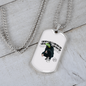 Reptile Necklace Unperturbed Lizard Necklace Stainless Steel or 18k Gold Dog Tag 24" Chain-Express Your Love Gifts