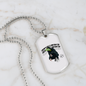 Reptile Necklace Unperturbed Lizard Necklace Stainless Steel or 18k Gold Dog Tag 24" Chain-Express Your Love Gifts