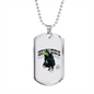 Reptile Necklace Unperturbed Lizard Necklace Stainless Steel or 18k Gold Dog Tag 24" Chain-Express Your Love Gifts