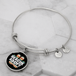 Rescue Adopt Paw Cat Bracelet Stainless Steel or 18k Gold Circle Bangle-Express Your Love Gifts