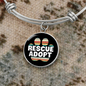 Rescue Adopt Paw Cat Bracelet Stainless Steel or 18k Gold Circle Bangle-Express Your Love Gifts