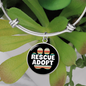 Rescue Adopt Paw Cat Bracelet Stainless Steel or 18k Gold Circle Bangle-Express Your Love Gifts