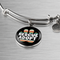 Rescue Adopt Paw Cat Bracelet Stainless Steel or 18k Gold Circle Bangle-Express Your Love Gifts
