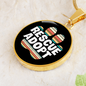 Rescue Adopt Paw Cat Circle Necklace Stainless Steel or 18k Gold 18-22"-Express Your Love Gifts