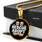 Rescue Adopt Paw Cat Circle Necklace Stainless Steel or 18k Gold 18-22"-Express Your Love Gifts