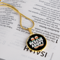 Rescue Adopt Paw Cat Circle Necklace Stainless Steel or 18k Gold 18-22"-Express Your Love Gifts