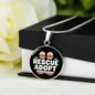 Rescue Adopt Paw Cat Circle Necklace Stainless Steel or 18k Gold 18-22"-Express Your Love Gifts
