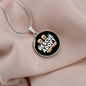 Rescue Adopt Paw Cat Circle Necklace Stainless Steel or 18k Gold 18-22"-Express Your Love Gifts