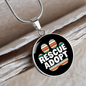 Rescue Adopt Paw Cat Circle Necklace Stainless Steel or 18k Gold 18-22"-Express Your Love Gifts