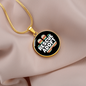 Rescue Adopt Paw Cat Circle Necklace Stainless Steel or 18k Gold 18-22"-Express Your Love Gifts