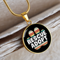 Rescue Adopt Paw Cat Circle Necklace Stainless Steel or 18k Gold 18-22"-Express Your Love Gifts