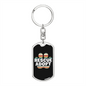 Rescue Adopt Paw Cat Keychain Stainless Steel or 18k Gold Dog Tag Keyring-Express Your Love Gifts