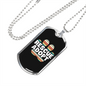 Rescue Adopt Pet Paw Necklace Stainless Steel or 18k Gold Dog Tag 24" Chain-Express Your Love Gifts