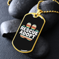 Rescue Adopt Pet Paw Necklace Stainless Steel or 18k Gold Dog Tag 24" Chain-Express Your Love Gifts