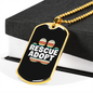 Rescue Adopt Pet Paw Necklace Stainless Steel or 18k Gold Dog Tag 24" Chain-Express Your Love Gifts