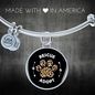 Rescue And Adopt Cat Bracelet Stainless Steel or 18k Gold Circle Bangle-Express Your Love Gifts