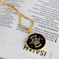 Rescue And Adopt Cat Circle Necklace Stainless Steel or 18k Gold 18-22"-Express Your Love Gifts