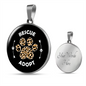 Rescue And Adopt Cat Circle Necklace Stainless Steel or 18k Gold 18-22"-Express Your Love Gifts