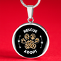 Rescue And Adopt Cat Circle Necklace Stainless Steel or 18k Gold 18-22"-Express Your Love Gifts